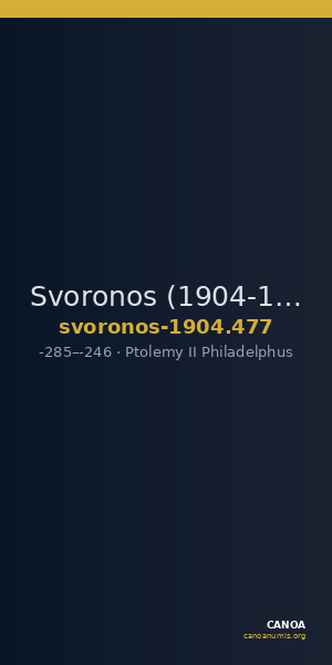 Svoronos (1904-1908) no. 477 — CANOA