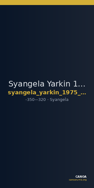 Syangela Yarkin 1975 2-4 — CANOA