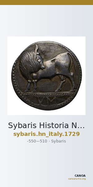 Sybaris Historia Numorum Italy 1729 — CANOA