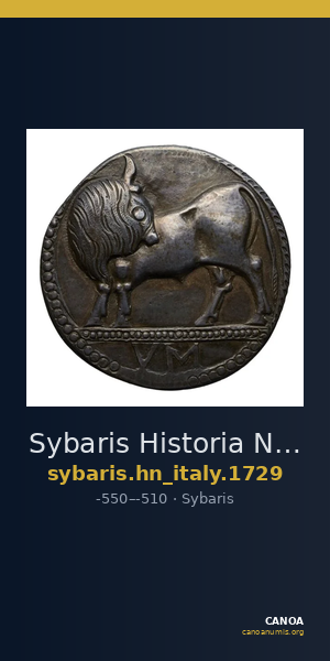 Sybaris Historia Numorum Italy 1729 — CANOA