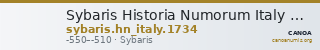 Sybaris Historia Numorum Italy 1734 — CANOA