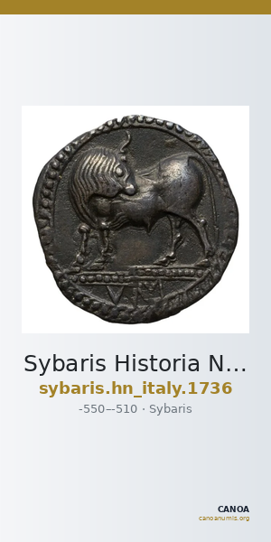 Sybaris Historia Numorum Italy 1736 — CANOA
