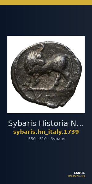 Sybaris Historia Numorum Italy 1739 — CANOA