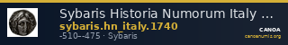 Sybaris Historia Numorum Italy 1740 — CANOA
