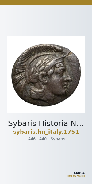 Sybaris Historia Numorum Italy 1751 — CANOA
