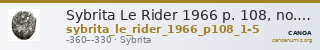 Sybrita Le Rider 1966 p. 108, no. 1-5 — CANOA
