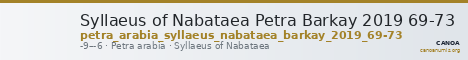 Syllaeus of Nabataea Petra Barkay 2019 69-73 — CANOA
