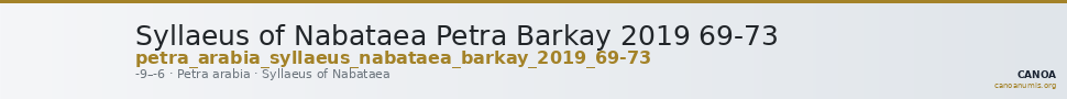 Syllaeus of Nabataea Petra Barkay 2019 69-73 — CANOA