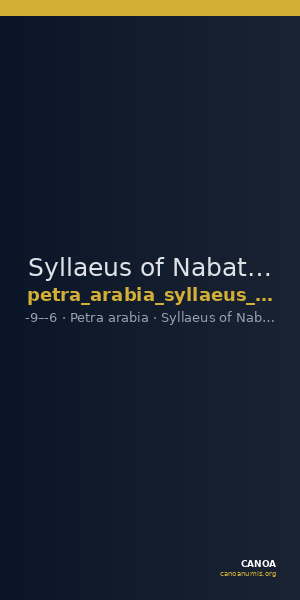 Syllaeus of Nabataea Petra Barkay 2019 74 — CANOA