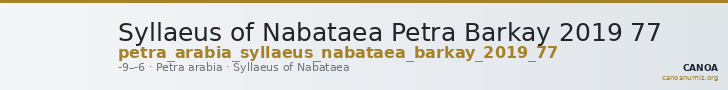 Syllaeus of Nabataea Petra Barkay 2019 77 — CANOA