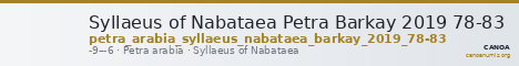 Syllaeus of Nabataea Petra Barkay 2019 78-83 — CANOA