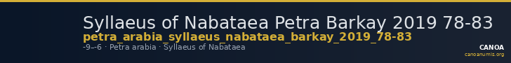 Syllaeus of Nabataea Petra Barkay 2019 78-83 — CANOA