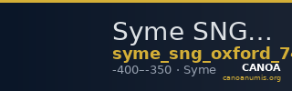 Syme SNG Oxford 745 — CANOA