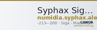 Syphax Siga Alexandropoulos 2007 1-3 — CANOA