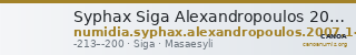 Syphax Siga Alexandropoulos 2007 1-3 — CANOA