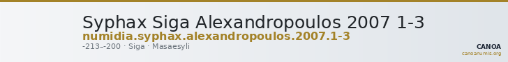 Syphax Siga Alexandropoulos 2007 1-3 — CANOA