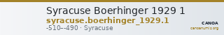 Syracuse Boerhinger 1929 1 — CANOA