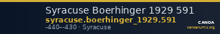 Syracuse Boerhinger 1929 591 — CANOA