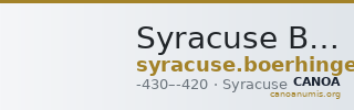 Syracuse Boerhinger 1929 606-607 — CANOA
