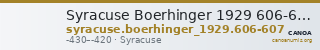 Syracuse Boerhinger 1929 606-607 — CANOA