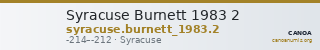 Syracuse Burnett 1983 2 — CANOA