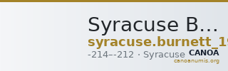 Syracuse Burnett 1983 3-4 — CANOA