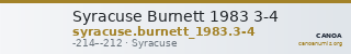 Syracuse Burnett 1983 3-4 — CANOA