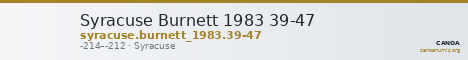 Syracuse Burnett 1983 39-47 — CANOA