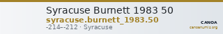 Syracuse Burnett 1983 50 — CANOA