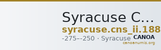 Syracuse Calciati 1986 188 — CANOA