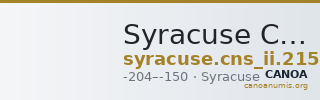 Syracuse Calciati 1986 215 — CANOA