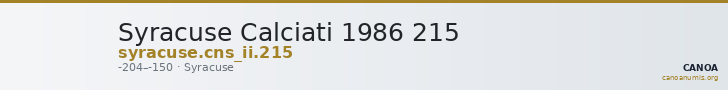 Syracuse Calciati 1986 215 — CANOA