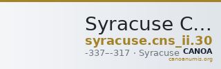 Syracuse Calciati 1986 30 — CANOA