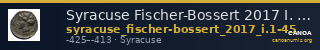 Syracuse Fischer-Bossert 2017 I. 1-45 — CANOA
