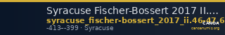 Syracuse Fischer-Bossert 2017 II. 46-47, 66 — CANOA