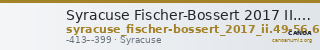 Syracuse Fischer-Bossert 2017 II. 49-56, 60-65, 67-77 — CANOA
