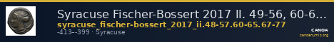 Syracuse Fischer-Bossert 2017 II. 49-56, 60-65, 67-77 — CANOA