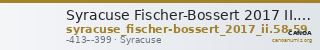 Syracuse Fischer-Bossert 2017 II. 58-59 — CANOA