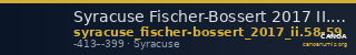 Syracuse Fischer-Bossert 2017 II. 58-59 — CANOA