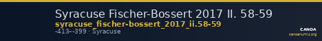Syracuse Fischer-Bossert 2017 II. 58-59 — CANOA