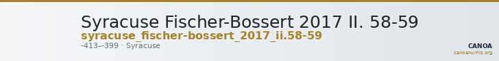 Syracuse Fischer-Bossert 2017 II. 58-59 — CANOA