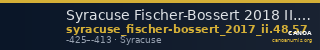 Syracuse Fischer-Bossert 2018 II. 48, 57 — CANOA