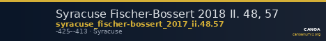 Syracuse Fischer-Bossert 2018 II. 48, 57 — CANOA
