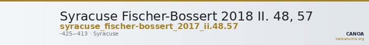 Syracuse Fischer-Bossert 2018 II. 48, 57 — CANOA