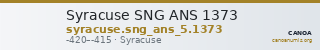 Syracuse SNG ANS 1373 — CANOA