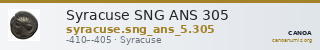Syracuse SNG ANS 305 — CANOA