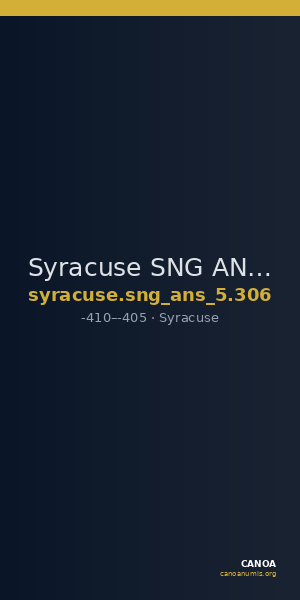 Syracuse SNG ANS 306 — CANOA