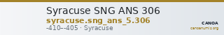 Syracuse SNG ANS 306 — CANOA