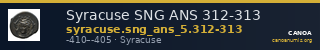 Syracuse SNG ANS 312-313 — CANOA