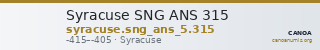 Syracuse SNG ANS 315 — CANOA